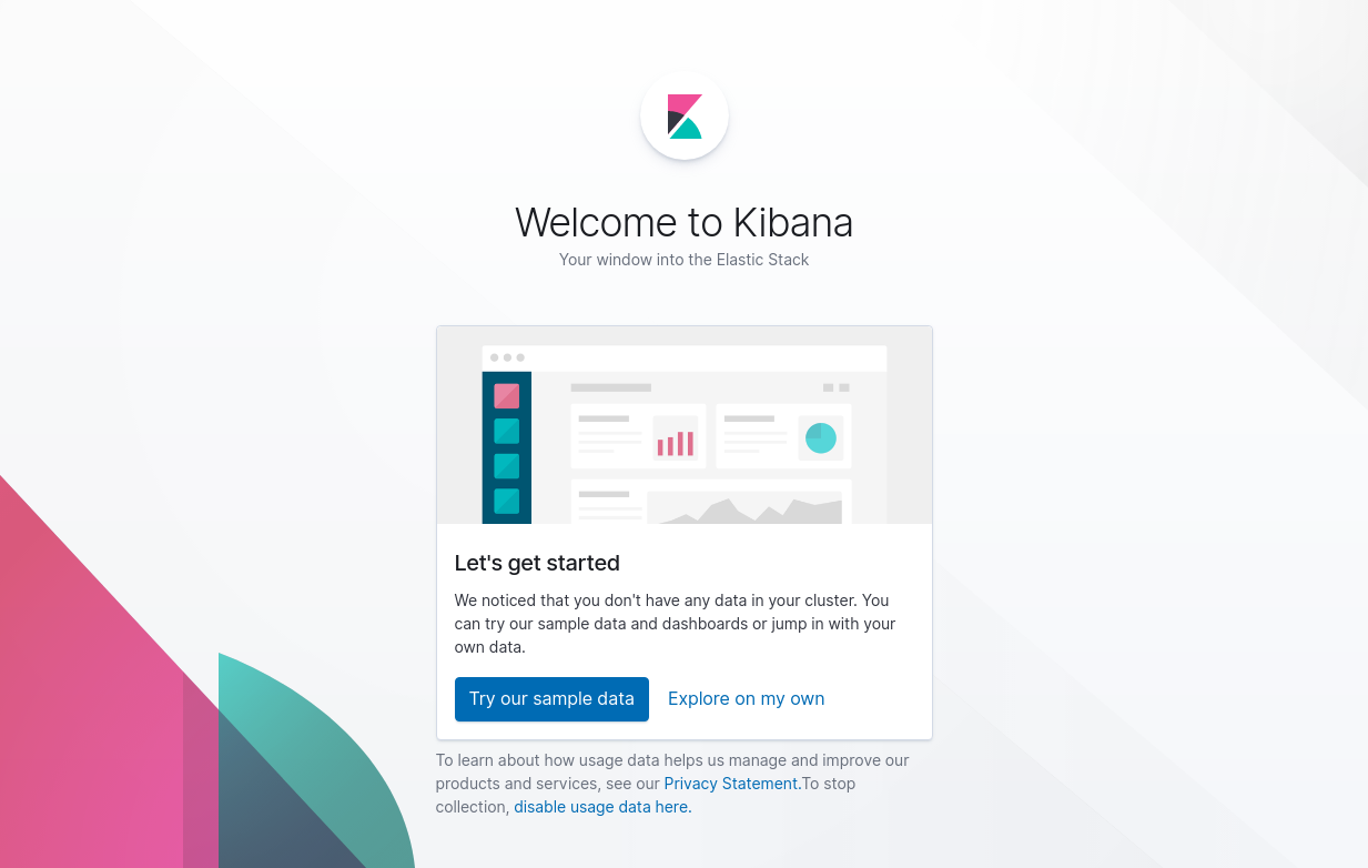 Kibana Start Page